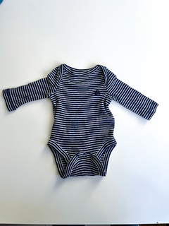 Body mangas largas baby gap azul talle 0meses