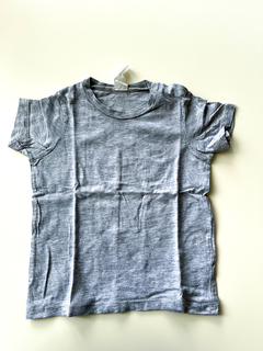 Remera manga corta gris lisa unisex HYM Talle 9/12 meses