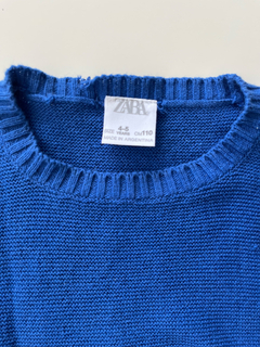 Sweater Zara niño azul francia de hilo Talle 4-5 Años en internet