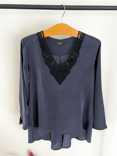 Blusa Weekend De Seda Con Encaje Talle 38 Italiano - comprar online