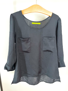 Remera blusa manga larga negra Rapsodia Talle 2