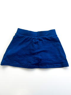 Pollera short colegio azul oscuro con cintura elastizada niña Talle 8 - comprar online