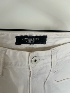 Jeans Hombre Replay blanco con roturas con bolsillos talle 28 - comprar online