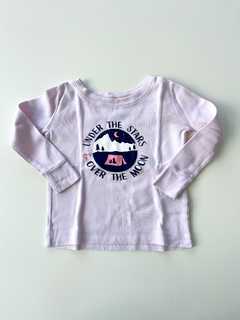 Remera pijama niña rosa estampado carpa en el campo Old Navy 18/24 meses