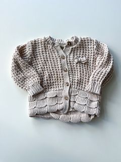 Sweater Teddy Boom niña blanco con brillos 6-9 meses