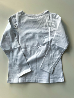 Remera manga larga h&m blanca basica talle 4-6 años en internet