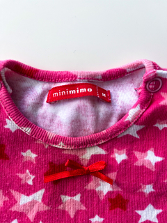 Body Manga Larga Minimimo Fucsia Con Estrellas Niña 6-9 M en internet