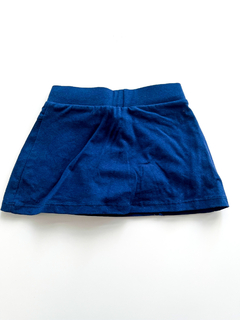 Pollera short niña colegio azul oscur con cintura elastizada Talle 8 - comprar online