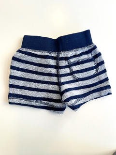 Short bebe azul con rayas grises Baby Gap 0-3 Meses - tienda online