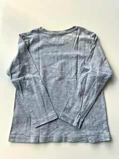 Lote 2 Remeras manga larga basica gris melange h&m talle 4-6 años en internet