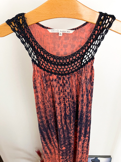 Vestido Rachel Roy coral negro escote de encaje talle XS No Cher Jazmin - tienda online