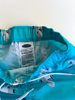 Malla turquesa estampado tiburones Old Navy Talle 18-24 meses