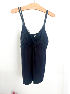 Musculosa Embarazada Pijama A Pea In The Pod Negra Talle M - comprar online