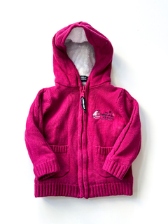 Campera Hublot Rosa Oscuro Con Corderito Niña 12 Meses