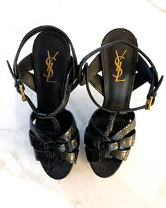 Sandalias YSL color negro talle 40 - PRECIO EXPRESADO EN DOLARES - comprar online