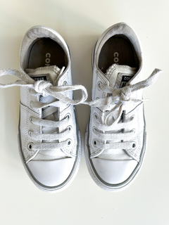 Zapatillas Converse All Star Niño Cuero Blanco Bajas Us 11 - comprar online