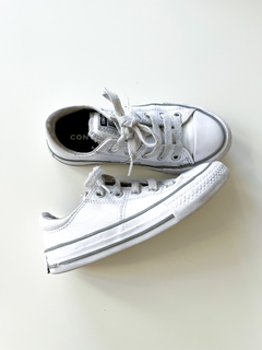 Zapatillas Converse All Star Niño Cuero Blanco Bajas Us 11