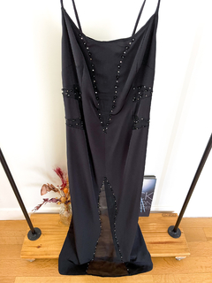 Vestido De Fiesta Largo Negro Con Brillos Talle S/m - comprar online