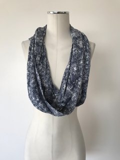 Cuello Bufanda Azul Estampado - Nuevo De Usa