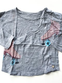 Remera Little Akiabara Niña Nena 4 Años Gris Estampada - comprar online