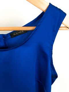 Remera musculosa Naima talle S azul francia - FASHION MARKET BA