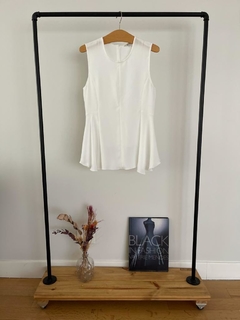 Blusa Ginebra Blanca Con Volados Talle 2