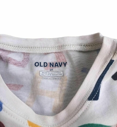 Conjunto pijama niño color blanco estampado letras Old Navy Talle 2 - comprar online