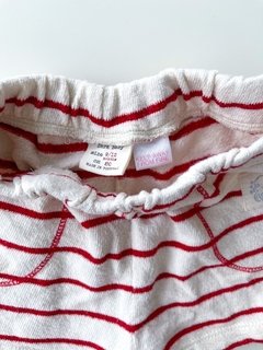 Short Zara Bebe Rayado Rojo Y Crema Talle 9-12 Meses - FASHION MARKET BA