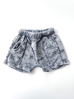 Short Zara Bebe Gris Estampa Estrellas Talle 9-12 Meses