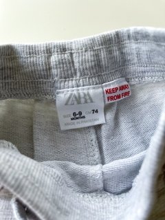 Short De Algodón Zara Bebe Gris Talle 6-9 Meses en internet