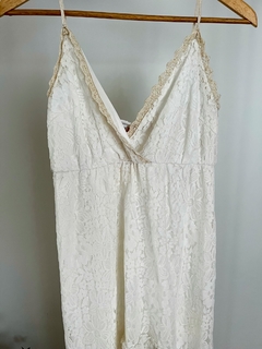 Vestido Azara Paris Blanco De Encaje Talle S/m - tienda online