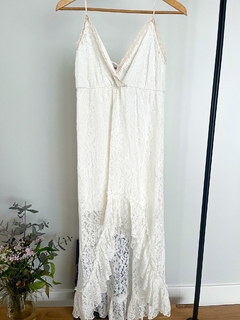 Vestido Azara Paris Blanco De Encaje Talle S/m en internet