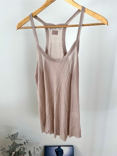 Musculosa De Morley Jazmin Chebar Beige Oscuro Talle 2 - tienda online