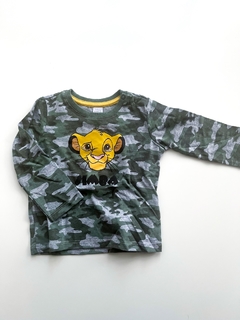 Remera Camuflada Disney Simba El Rey Leon Talle 12-18 Meses