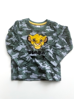 Remera Camuflada Disney Simba El Rey Leon Talle 12-18 Meses - comprar online