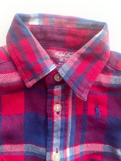 Camisa Cuadrille Polo Ralph Lauren Bebe Roja Talle 6 Meses - FASHION MARKET BA