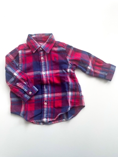 Camisa Cuadrille Polo Ralph Lauren Bebe Roja Talle 6 Meses en internet