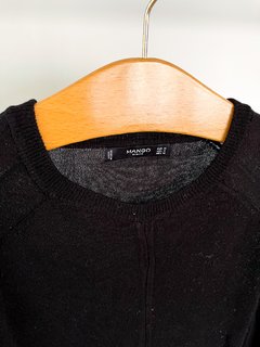 Sweater Finito Mango Negro Picos En Parte Inferior Delantera - FASHION MARKET BA