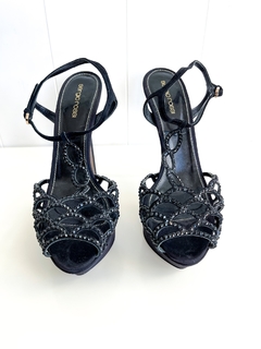 Stilettos Sergio Rossi negros con Strass talle 40 ORIGINALES - 800 DOLARES - comprar online