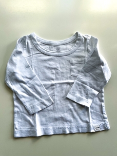 Remera Manga Larga Blanca Basica Gap Bebe Talle 12-18 Meses - comprar online