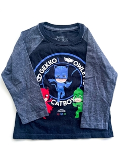 Remera Manga Larga Pj Masks Negra Talle 1 en internet