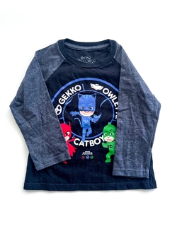 Remera Manga Larga Pj Masks Negra Talle 1 - comprar online