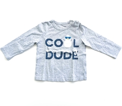 Remera Gap Bebe Gris Estampa Cool Dude Talle 18-24 Meses en internet