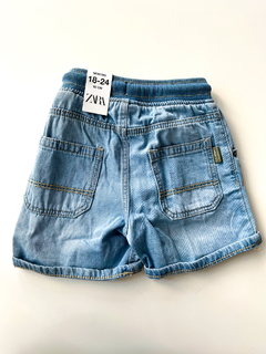 Short Bermuda Zara Niño Celeste Talle 18-24 Meses - comprar online