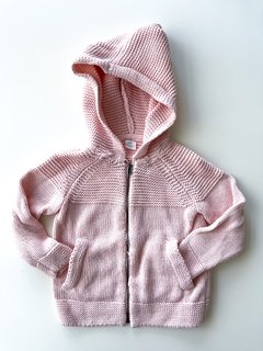 Cardigan Gap Niñas Tejido Rosa Talle 4 Años Con Capucha