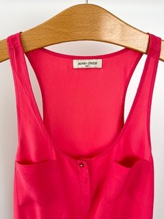 Vestido Sin Mangas Jazmin Chebar Fucsia Talle 2 - FASHION MARKET BA