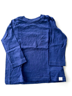 Remera Basica Manga Larga Gap Azul Talle 18-24 Meses