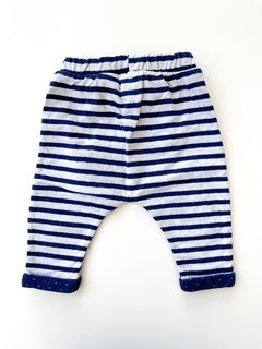 Jogging Rayado Azul Y Gris Zara Bebe Talle 3-6 Meses - comprar online