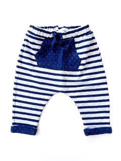 Jogging Rayado Azul Y Gris Zara Bebe Talle 3-6 Meses