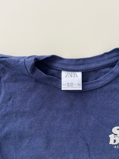 Remera Zara Niño Azul Talle 18-24 Meses en internet